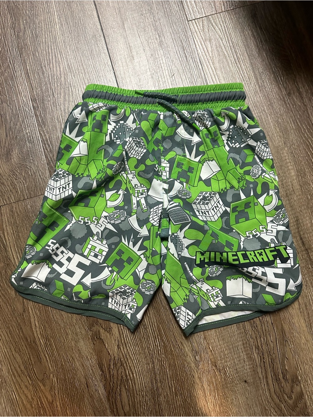 Minecraft 6/7 Green Boys' Swimtrunks